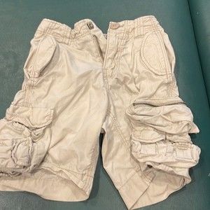 Gap Kids Shorts Boys Size 5 slim Cargo Pockets Adjustable Waist tan